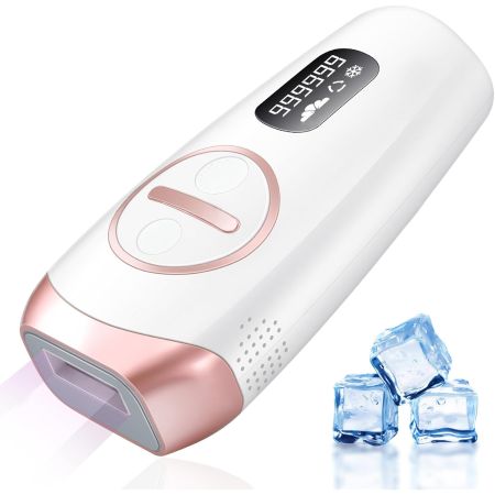Laser Hair Removal for Women and Men, IPL Hair Removal 999,999 Flashes Permanent Hair Removal Device for Facial Facial Legs Arms Bikini Line Whole Body Use at-Home